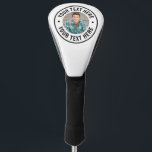 Create your Own Photo Golf Head Cover<br><div class="desc">Personalised Photo Golf Head Cover. This custom golf head cover features your own photo printed inside a classic round frame with a black circle around the edge for a timeless look. The image appears at the top of the cover with space for short custom text above and below it. Add...</div>