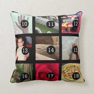 Create Your Own Photo Instagram with 18 images Cushion