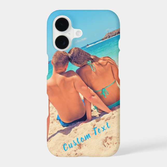 Create Your Own Photo iPhone Case with Custom Text (Back)