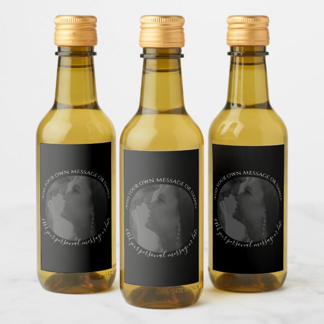 Create Your Own Photo Mini Wine Bottle Wedding  Wine Label (Bottles)