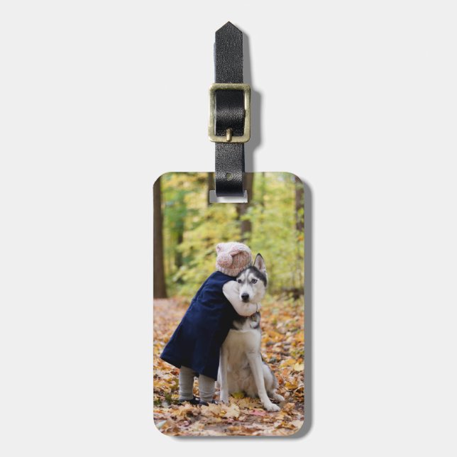 Create Your Own Photo Modern Luggage Tag (Front Vertical)