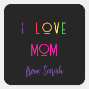 create your own photo mom square sticker