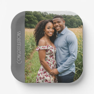 create your own photo paper plate custom text