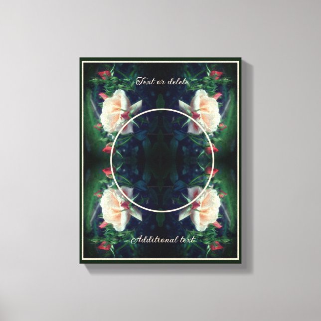 Create Your Own Photo Peach Rose And Buds  Canvas Print (Front)