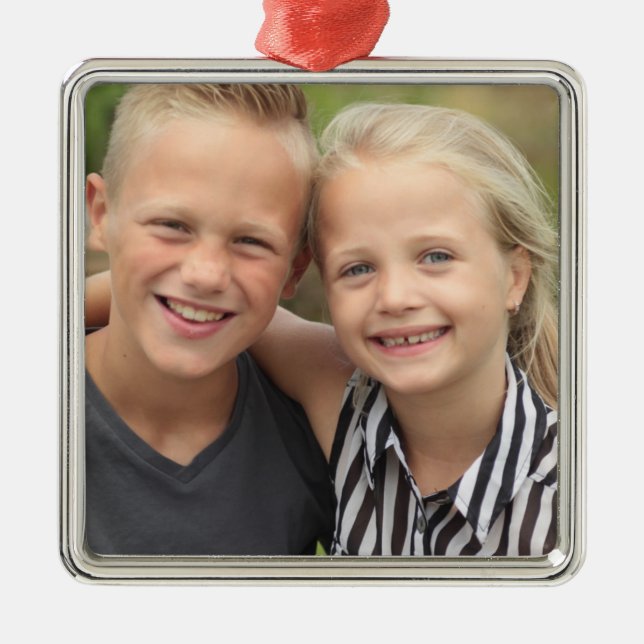Create Your Own Photo Premium Square Ornament (Front)