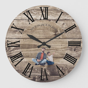 Create Your Own Photo Rustic Wood Clock