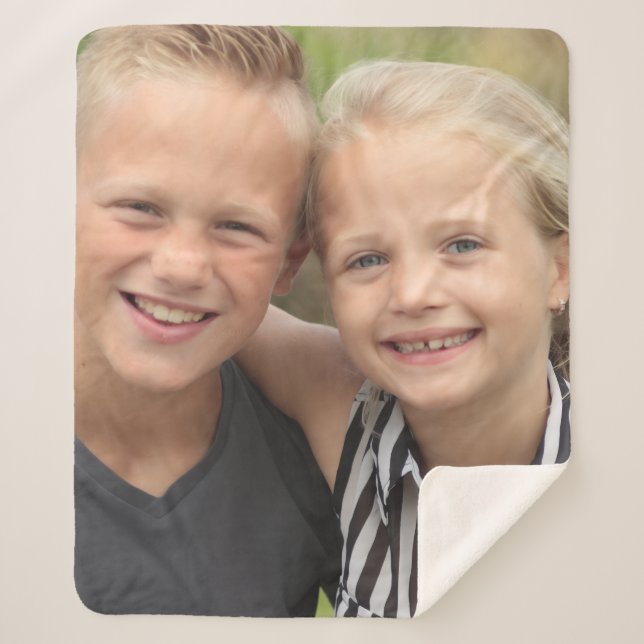 Create Your Own Photo  Sherpa Blanket (Front)
