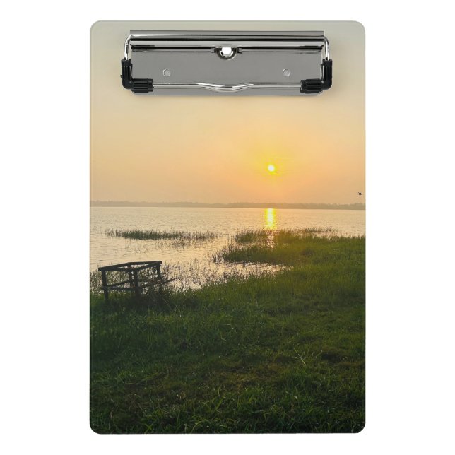 Create Your Own Photo Simple beach sunrise Mini Clipboard (Front)