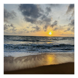 Create Your Own Photo Simple beach sunrise Poster