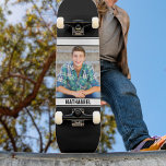 Create your Own Photo Skateboard<br><div class="desc">Personalized Photo Skateboard. This custom skateboard features your own photo printed in the center back for a bold, personal touch. The design includes a clean white bar beneath the photo, giving you a dedicated spot to add your name in a bold black font for a crisp, modern look. Whether it’s...</div>