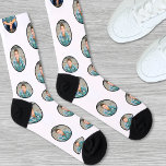 Create your Own Photo Socks<br><div class="desc">Personalized Photo Socks. These custom socks feature a repeating pattern of your photo, each one framed inside a clean circular border for a fun and modern look. Every circle uses the same photo, creating a cohesive design that’s both playful and personal. The layout keeps things simple and classic while still...</div>