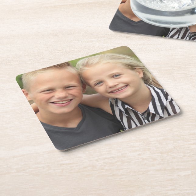 Create your own photo square paper coaster (Angled)