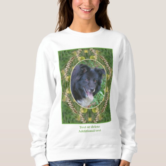 Create Your Own Photo Summer Grass Frame  Sweatshirt (Front)