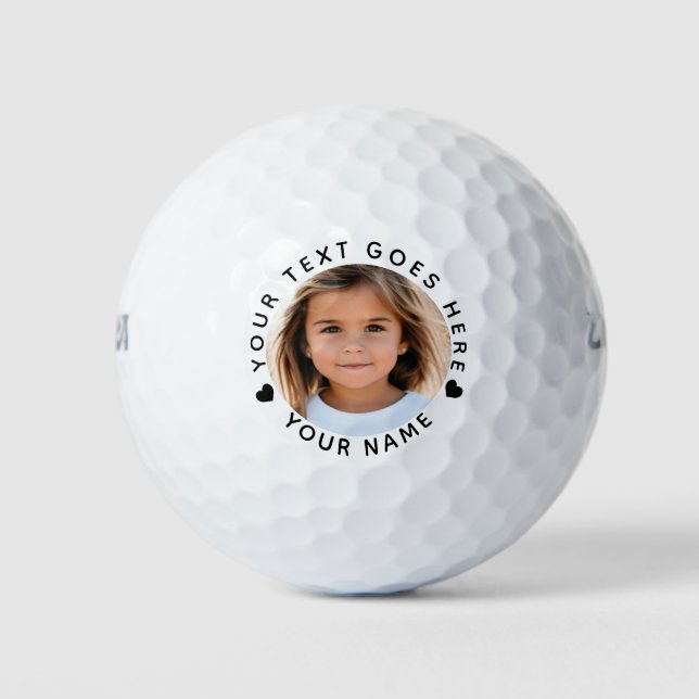 Create Your Own Photo Text and Name  Golf Balls (Front)