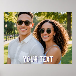 create your own photo text engagement  poster
