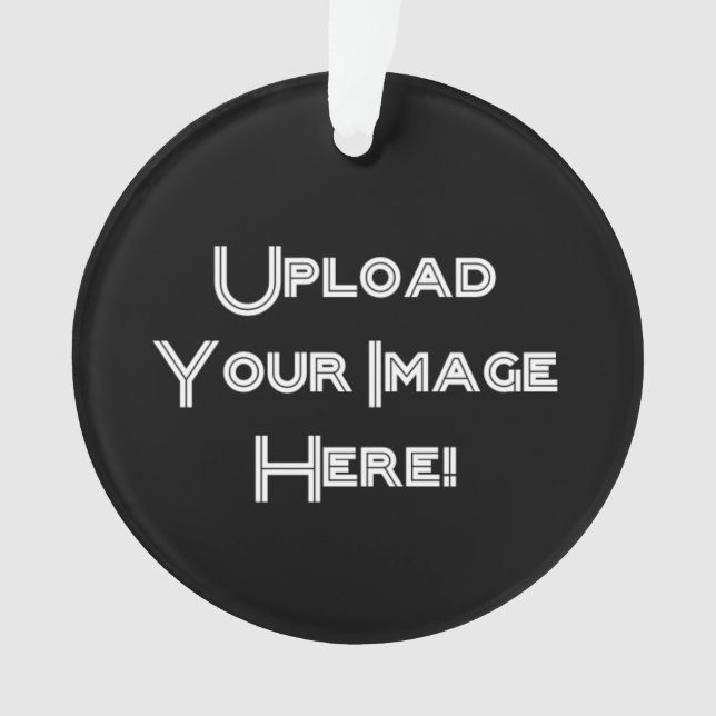 Create-Your-Own Photo Upload Ceramic Ornament (Front)