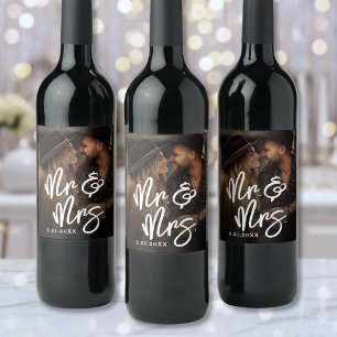 Create Your Own Photo Wedding Wine Label