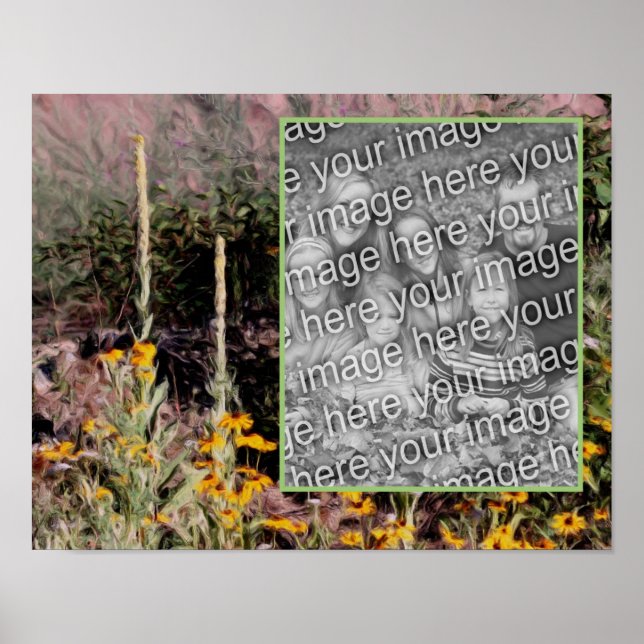Create Your Own Photo Wildflowers Art Border  Poster (Front)