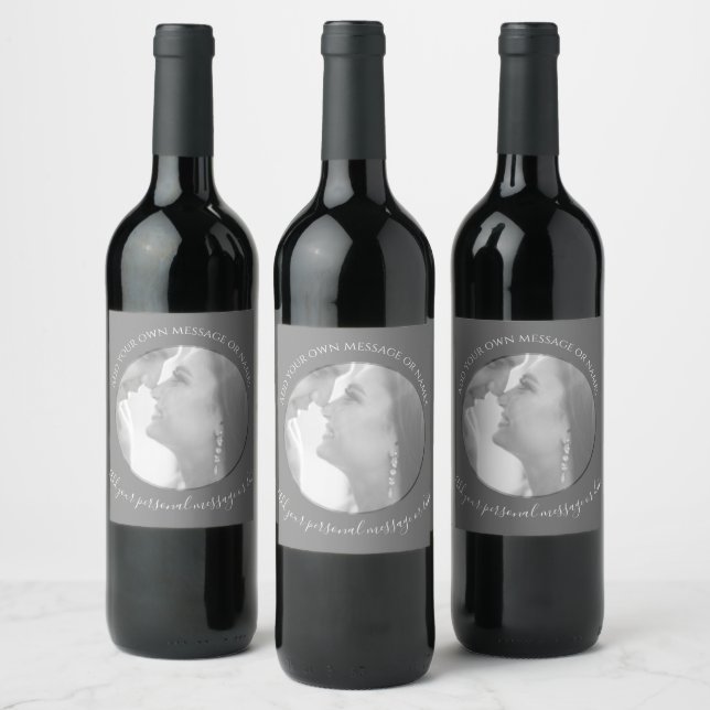 Create Your Own Photo Wine Label  (Bottles)