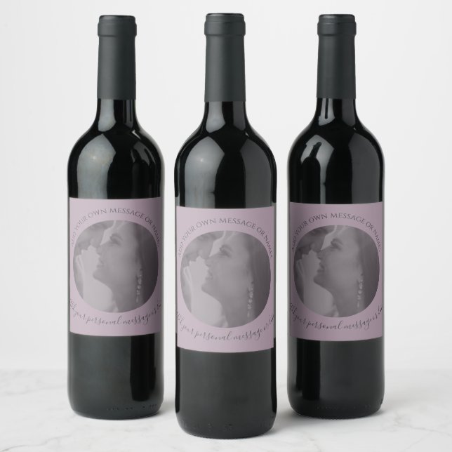 Create Your Own Photo Wine Purple Label  (Bottles)