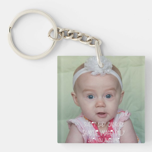 Create your own photograph or artwork Keychain (Front)