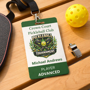 Create Your Own Pickleball Tournament Badge ID Badge