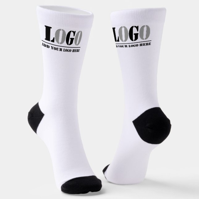 Create Your Own Picture Business Name Company Socks (Angled)