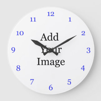 Create your own picture clock. Add your own  photo Large Clock