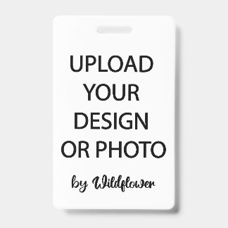 Create Your Own Picture Vertical PVC ID Badge