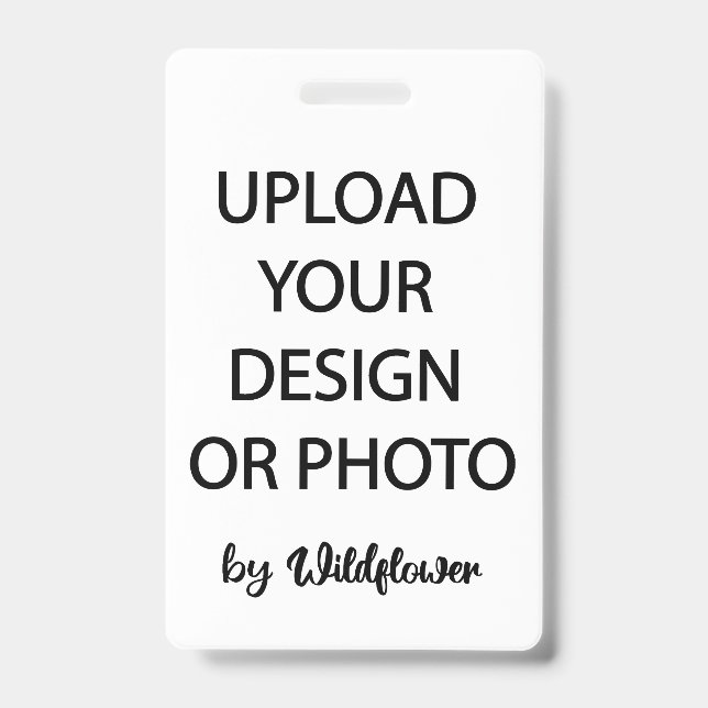 Create Your Own Picture Vertical PVC ID Badge (Front)