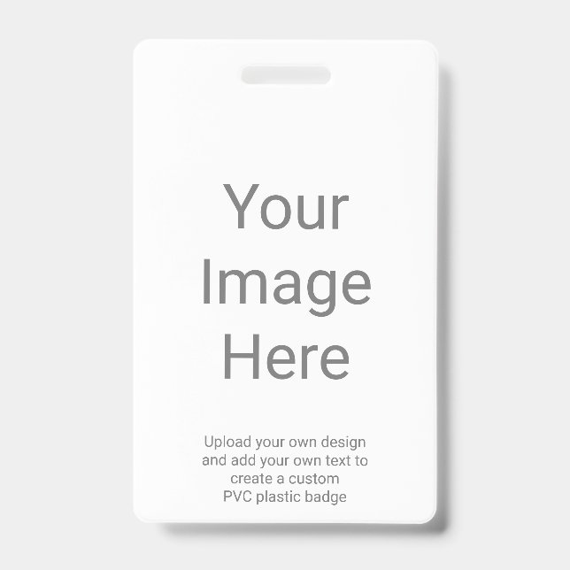 Create Your Own Picture Vertical PVC Plastic ID Badge (Front)