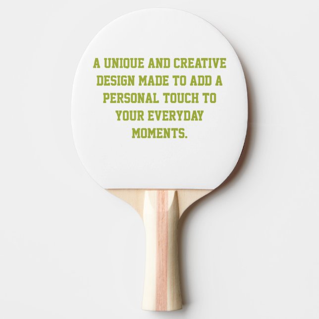 Create Your Own Ping Pong Paddle Full Print Back  (Front)