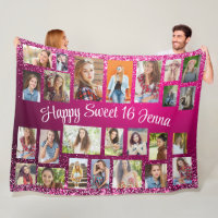 Create Your Own Pink 25 Photo Happy Sweet 16