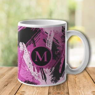 Create Your Own Pink Camo Monogram Personalized Coffee Mug