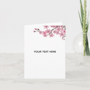 Create Your Own Pink Cherry Blossom Card