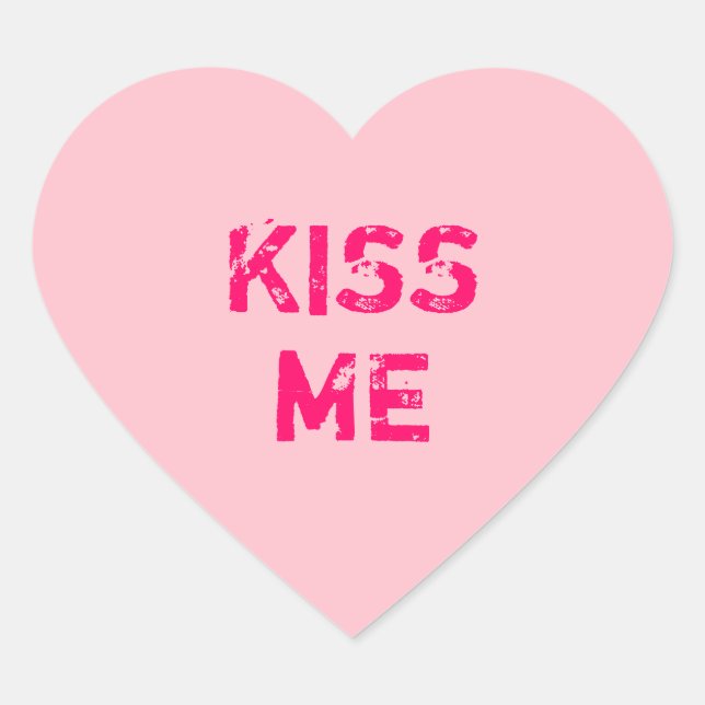 Create Your Own Pink Conversation Heart Sticker (Front)