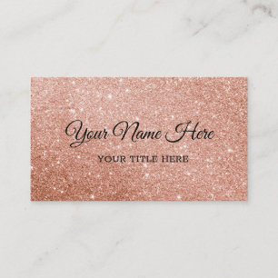 Create Your Own Pink Glitter Business Card