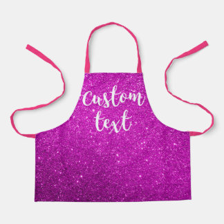 Create Your Own Pink Glitter Personalised Kids Apron