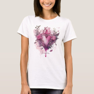 Create Your Own Pink Love Candle T-Shirt