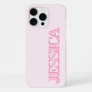 Create Your Own Pink Name Monogram iPhone 16 Pro Max Case