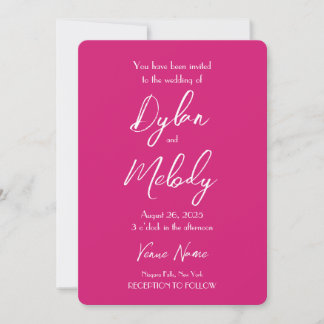 Create Your Own Pink Wedding Invitation