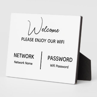 Create Your Own Please Enjoy Our Wifi Plaque