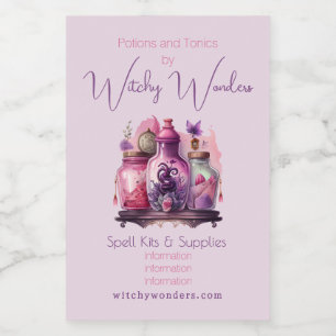 Create Your Own Potion Bottles Apothecary  Food Label