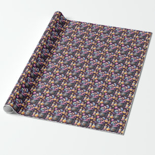Create Your Own Potions Cauldrons Candles Purple Wrapping Paper
