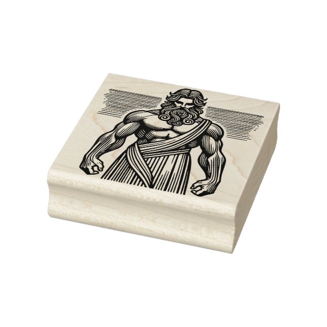 Create Your Own Powerful Greek God Emblem Rubber Stamp (Stamp)