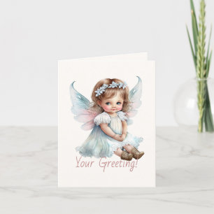 Create Your Own Precious Little Christmas Angel Holiday Card