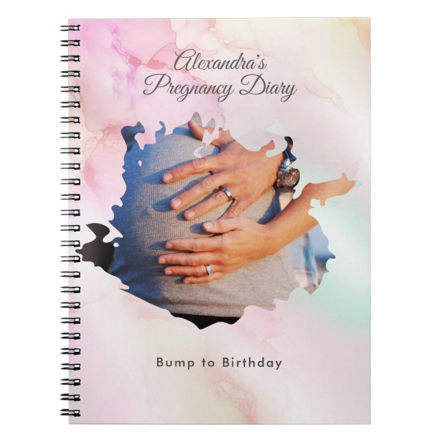 Create Your Own Pregnancy Diary Custom Photo Notebook (Front)