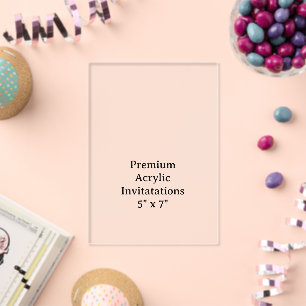 Create Your Own Premium Acrylic Invitatations Invitations