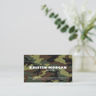 Create Your Own Premium Quality Camo Pattern Business Card