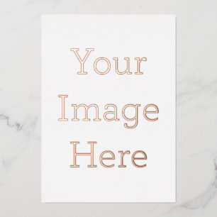 Create Your Own Premium White Foil Holiday Card